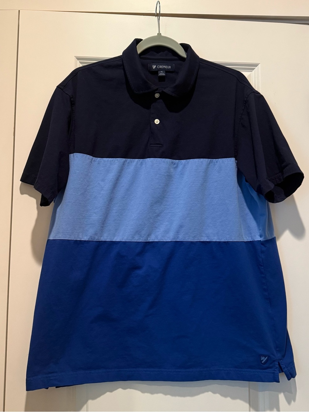 Daniel Cremieux Men's Navy, Light Blue & Royal Blue Block Polo